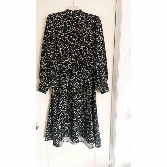 L.K. Bennett Mortimer Black and Cream Floral Shirt Dress - Picture 14 of 16